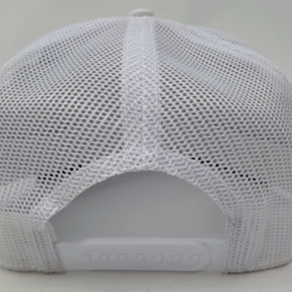 King Ranch White Flat Bill Trucker Mesh Embroidered Patch Hat Western Wear Cowbo - Picture 7 of 9